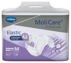 Molicare Premium Elastic Diaper Medium 8 Drop - Pack 26