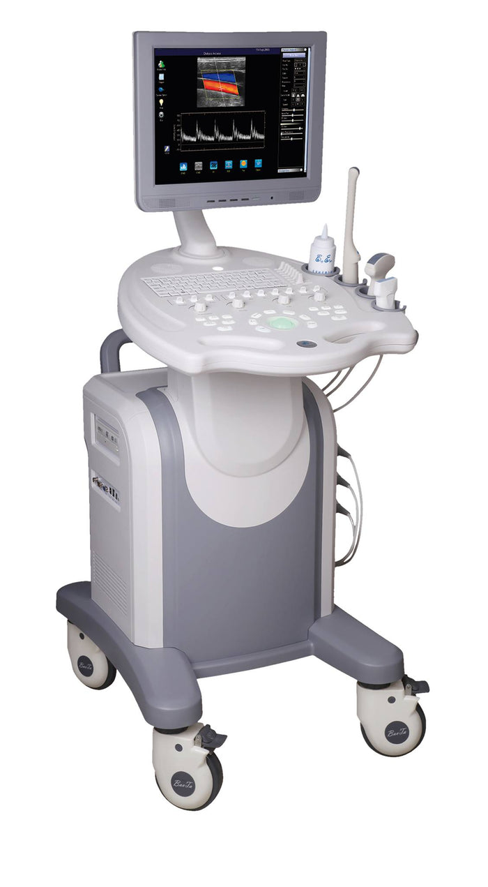 Ultrasound Colour trolley 15" LCD monitor ; 2 probes Conves, Linear/transvaginal