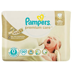 Pampers Premium Care Nappies Newborn Size 0