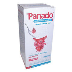 Panado Paediatric Syrup Strawberry Alcohol & Sugar Free