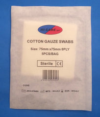 Gauze Swabs Sterile - 75x75mm